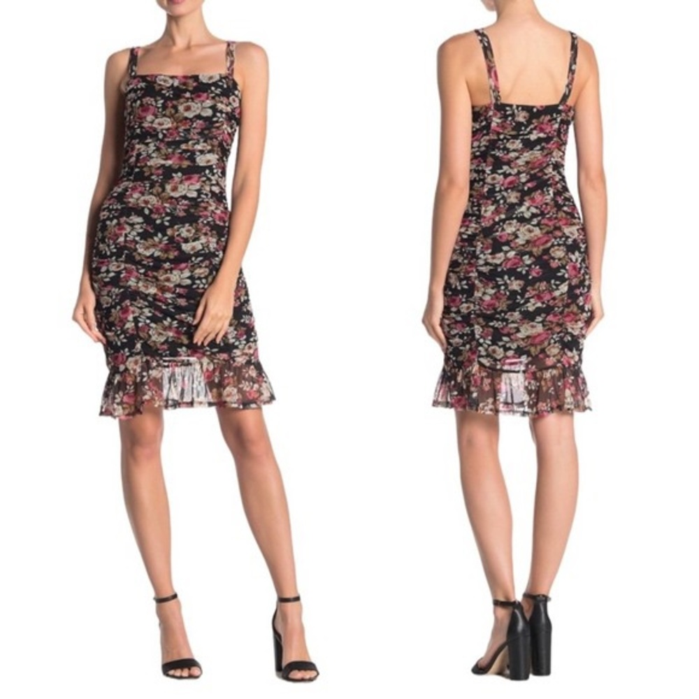Free Press Floral Ruched Tank Dress